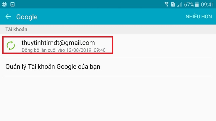 Nhấp vào tài khoản Gmail Cách đăng xuất Gmail trên điện thoại Android khỏi thiết bị khác