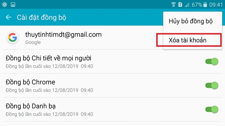 Xóa tài khoản Cách đăng xuất Gmail trên điện thoại Android khỏi thiết bị khác