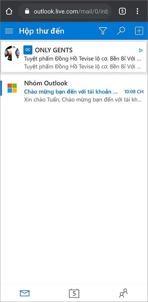 Cách tạo email trên điện thoại với Email Outlook 4
