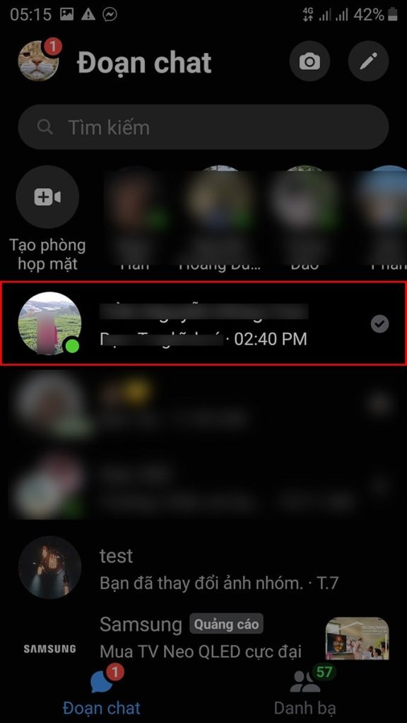 Cách ghim tin nhắn trên Messenger bằng điện thoại Android