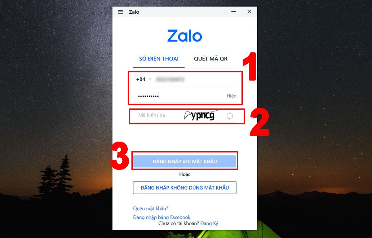Đăng nhập Zalo bằng ứng dụng trên máy tính A 1