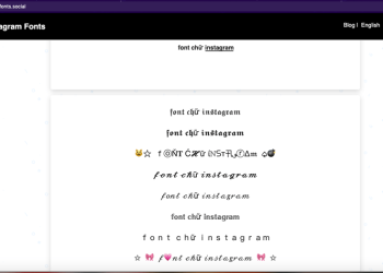 Đổi font chữ Instagram bằng Instagram Fonts Generator