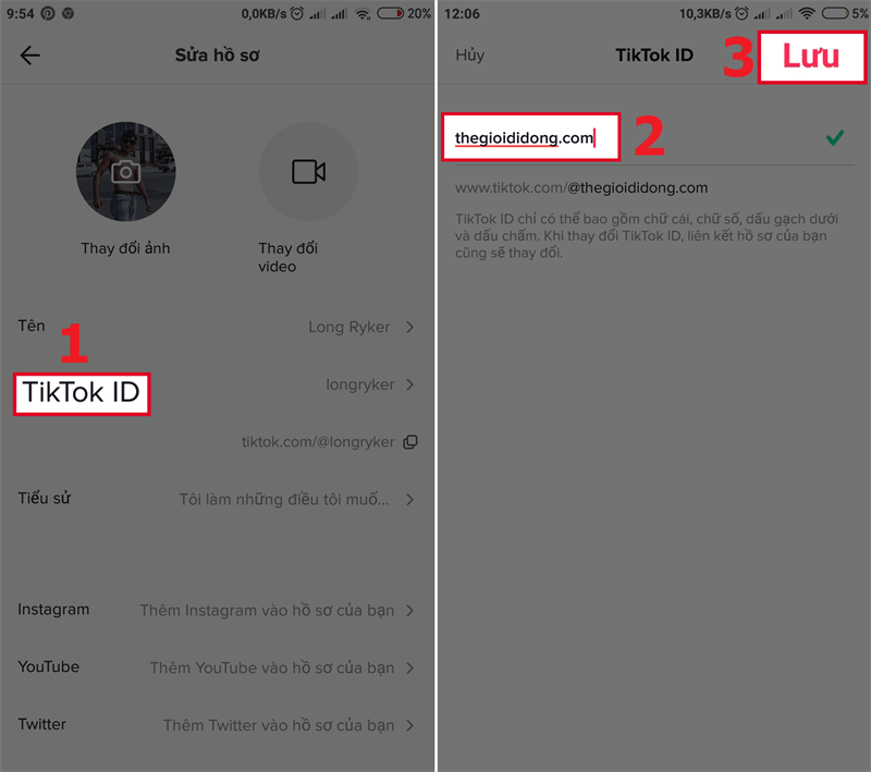Hướng dẫn 3 bước đổi ID Tiktok, tên người dùng đơn giản nhất