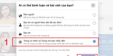 Chọn "Trang cá nhân và Trang mà bạn nhắc đến"